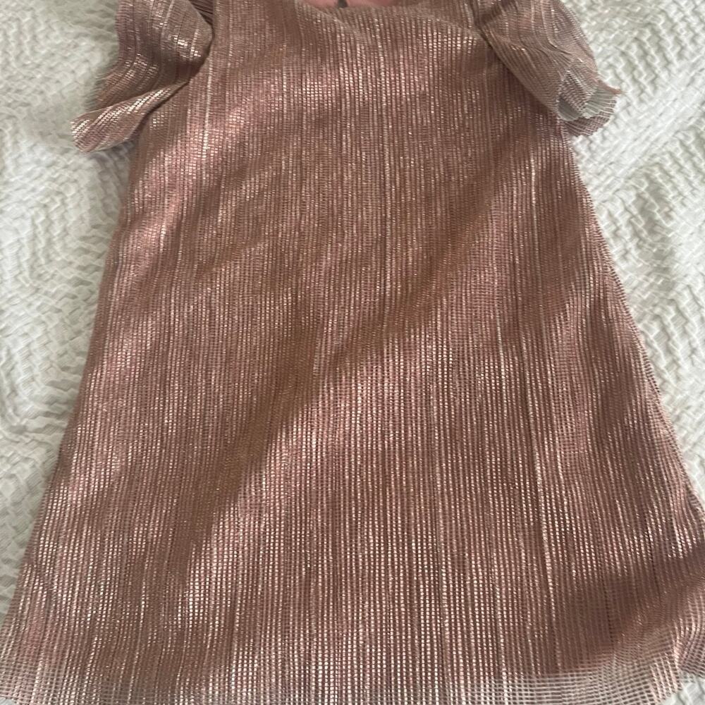 Girls H&M pink metallic dress size 6
